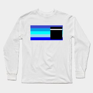 Black Pocket Blue Lines Long Sleeve T-Shirt